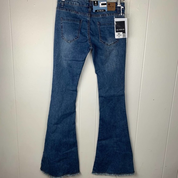 AC For AG SKIN 5 FLARE LEG RAW HEM Jeans NWT 27 - Picture 2 of 15